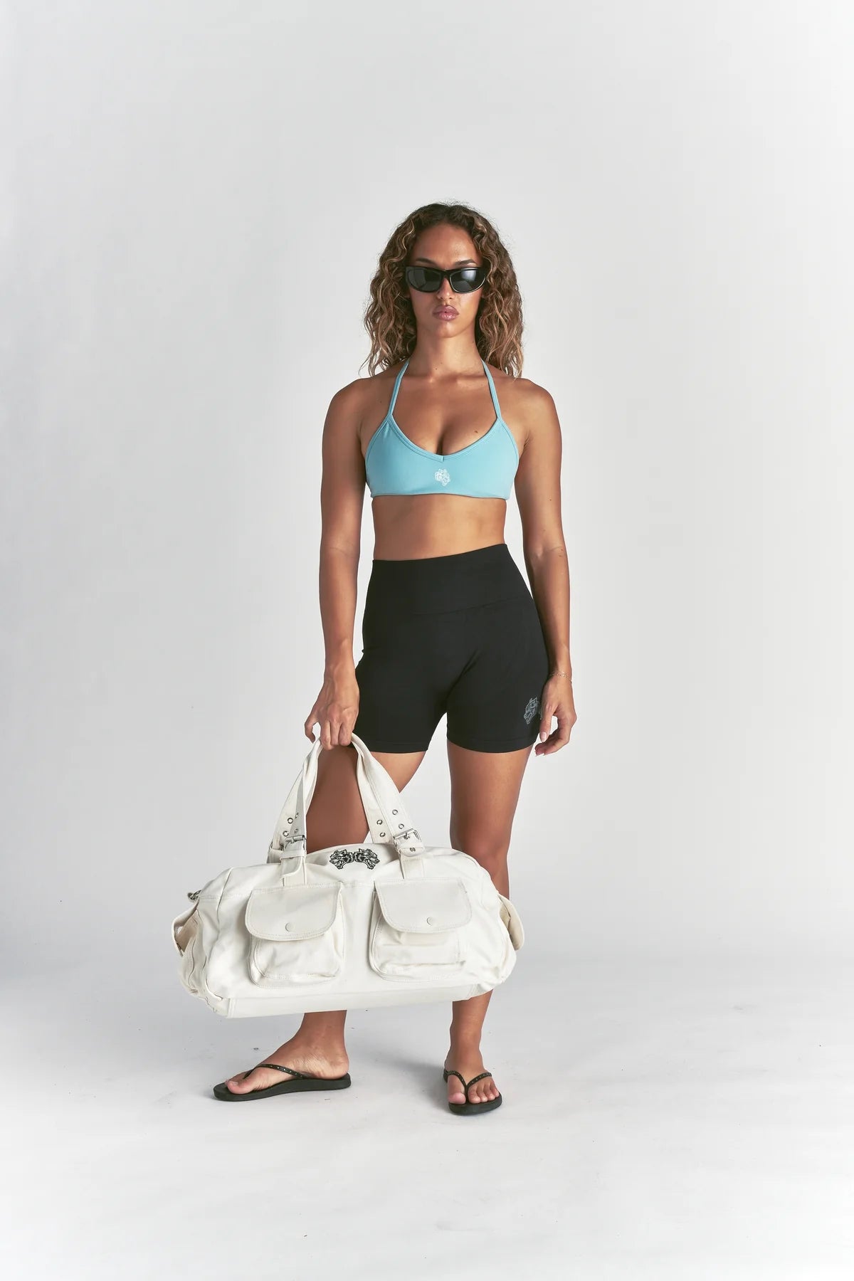 WOLF "LANA" HALTER ENERGY BRA IN DUSTY TURQUOISE