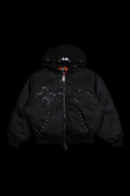 HAZE CONCRETE BOMBER JACKET IN BLACK/BLACK