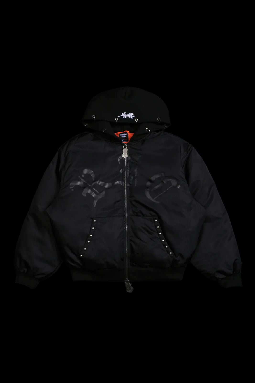 HAZE CONCRETE BOMBER JACKET IN BLACK/BLACK