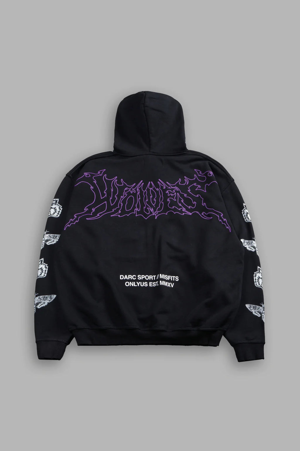 FIEND SKULL GRUNGE MOATIS ZIP HOODIE IN BLACK