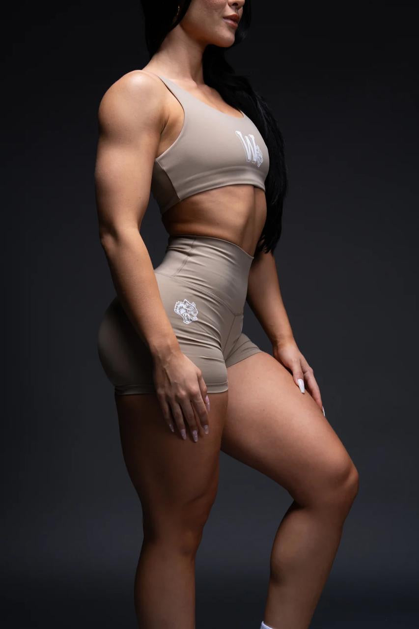 LOYALTY V3 "ENERGY" PUMP SHORTS IN TAUPE