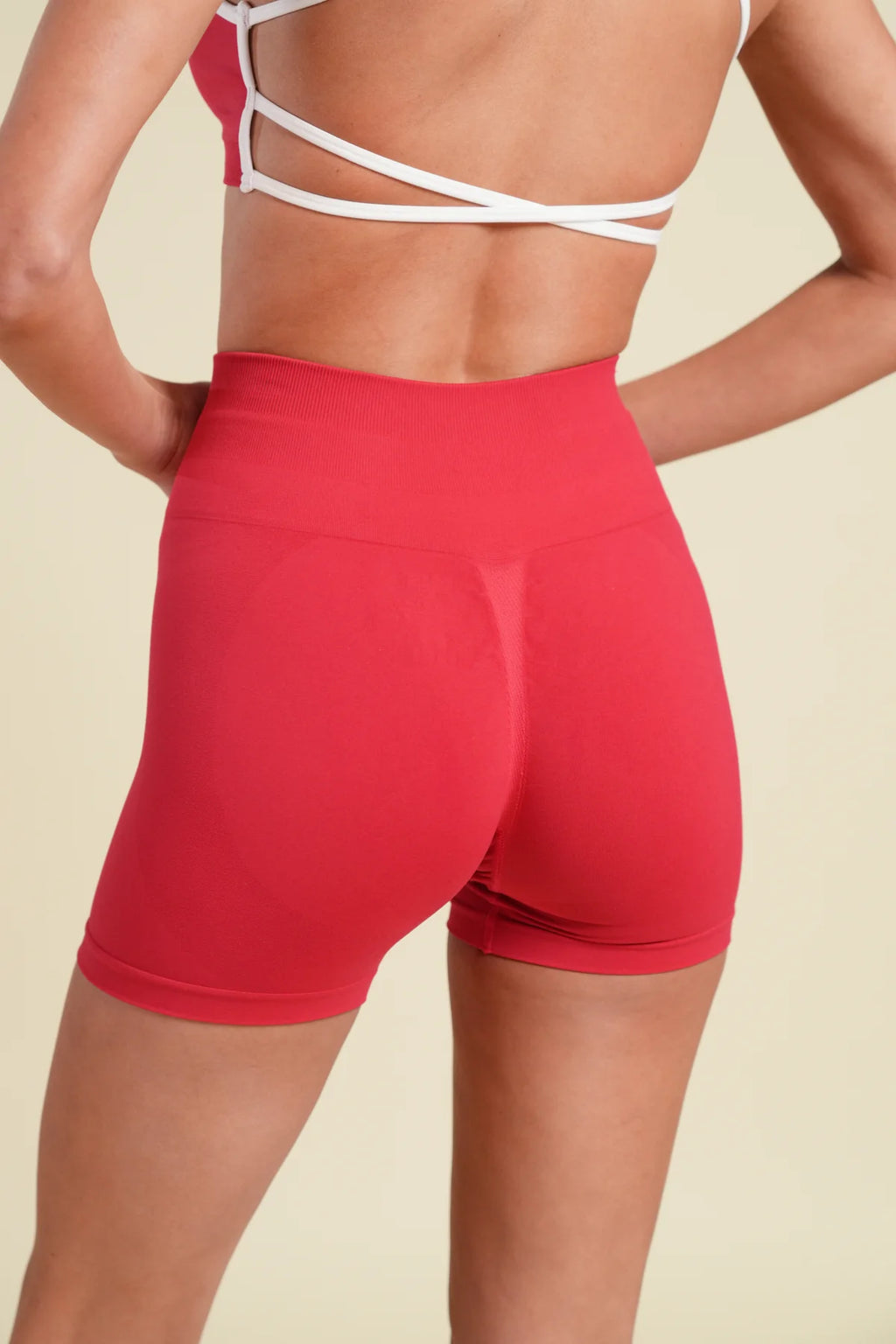 WOLF "STELLA" SOFT SEAMLESS SHORTS IN CHERRY
