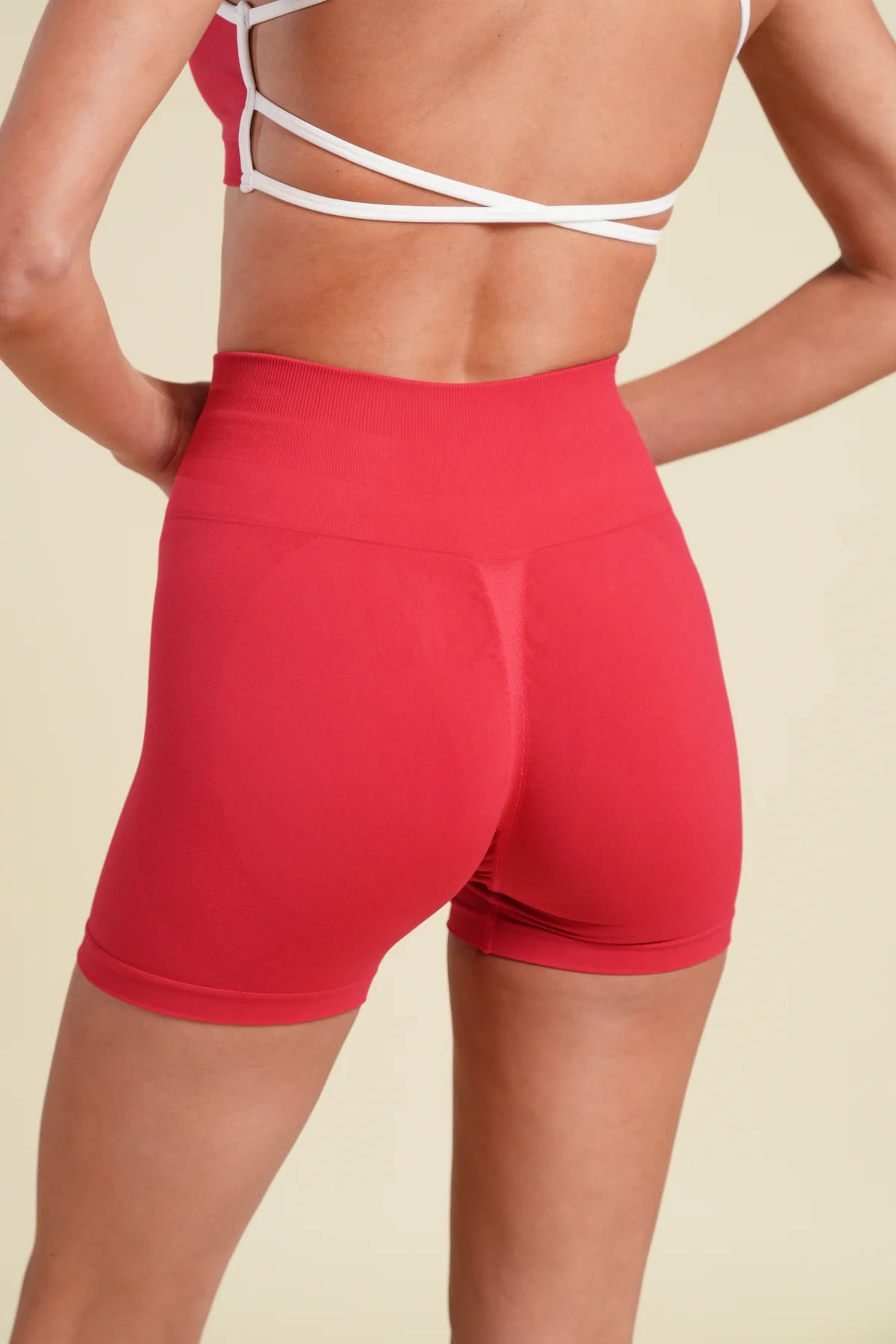 WOLF "STELLA" SOFT SEAMLESS SHORTS IN CHERRY