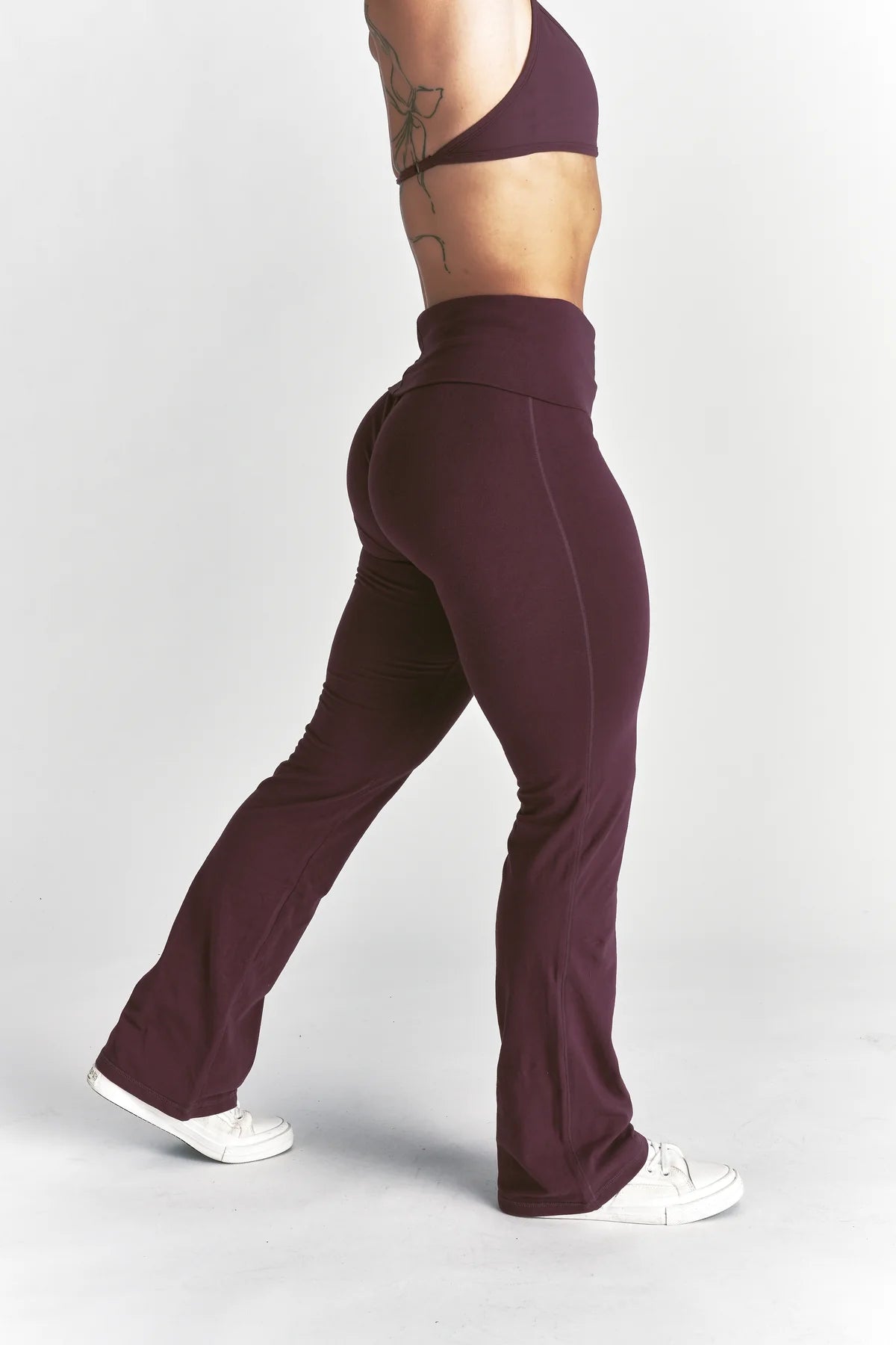CURSIVE WOLVES "ROMY" FOLDOVER PANTS IN FIG