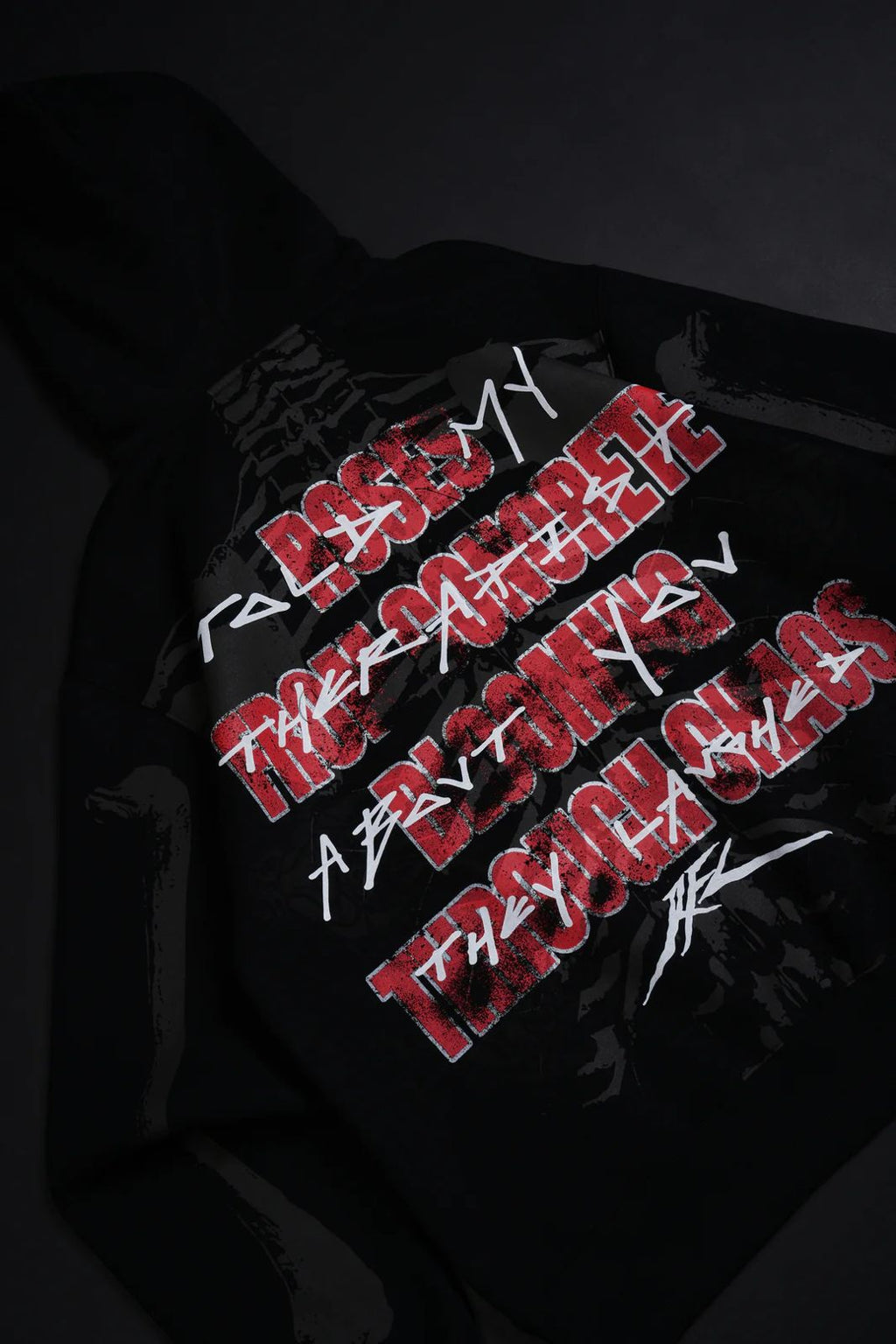 THEY LAUGHED CHAOS HOODIE IN BLACK