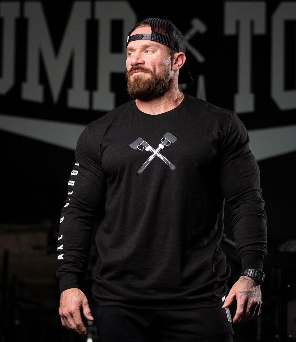 AXE STACK LONG SLEEVE IN BLACK