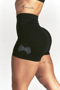 IYKYK "STELLA" SOFT SEAMLESS SHORTS IN BLACK