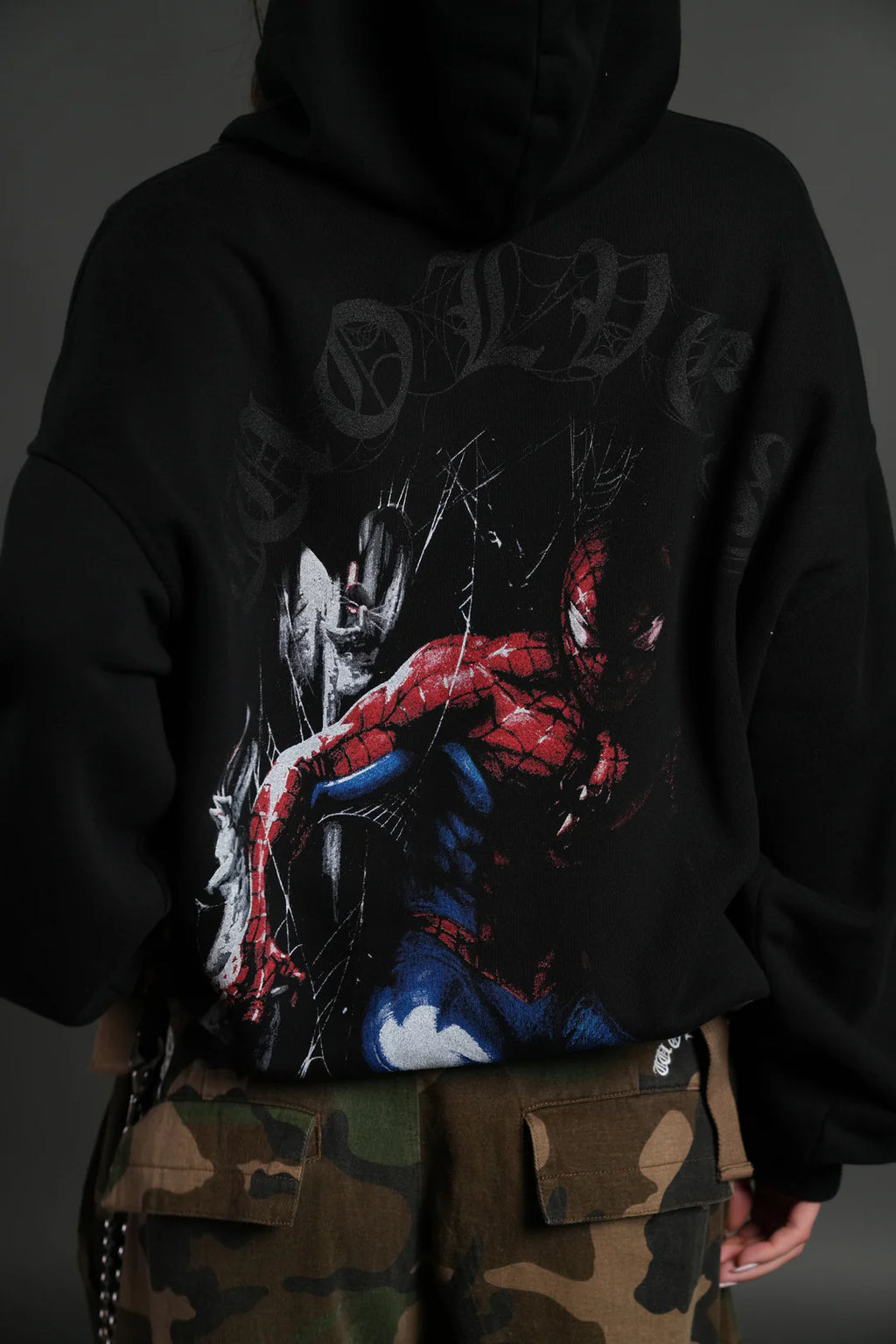 WEBS AND SHADOWS "PIERCE" HOODIE IN BLACK