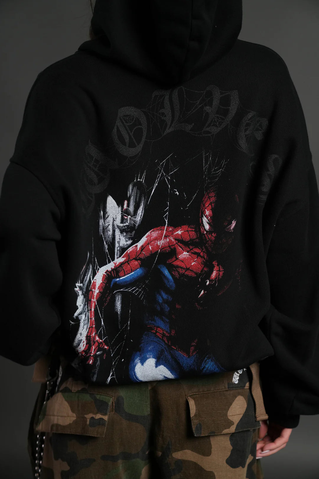 WEBS AND SHADOWS "PIERCE" HOODIE IN BLACK