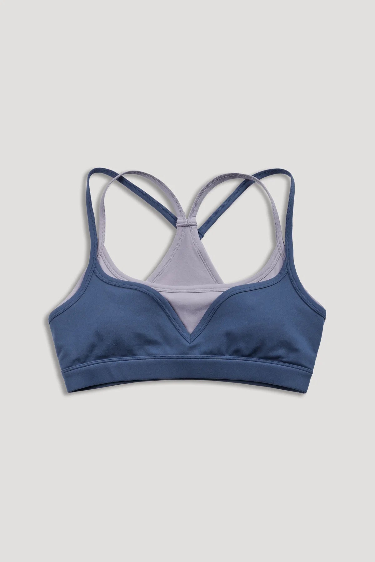 WOLF "JULIETTE" ENERGY DOUBLE BRA IN WASHED DENIM/SPORT GRAY