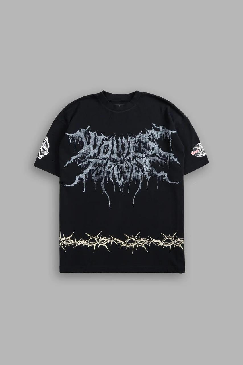 DRIP HESH “PREMIUM” OVERSIZED TEE IN BLACK/WHITE