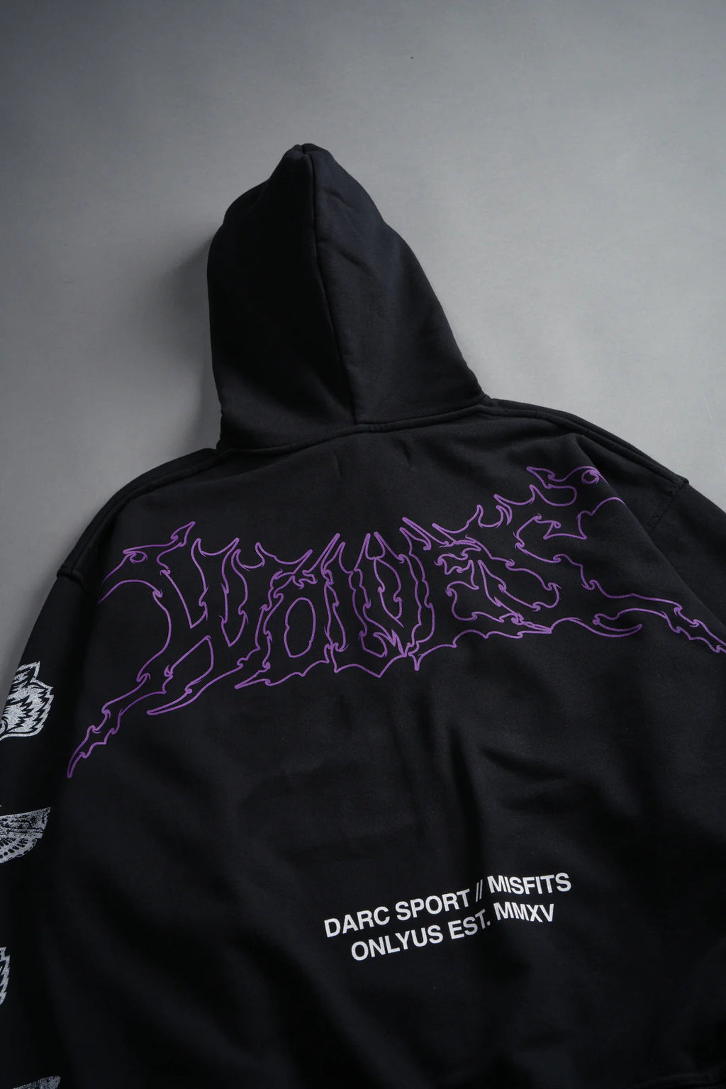 FIEND SKULL GRUNGE MOATIS ZIP HOODIE IN BLACK
