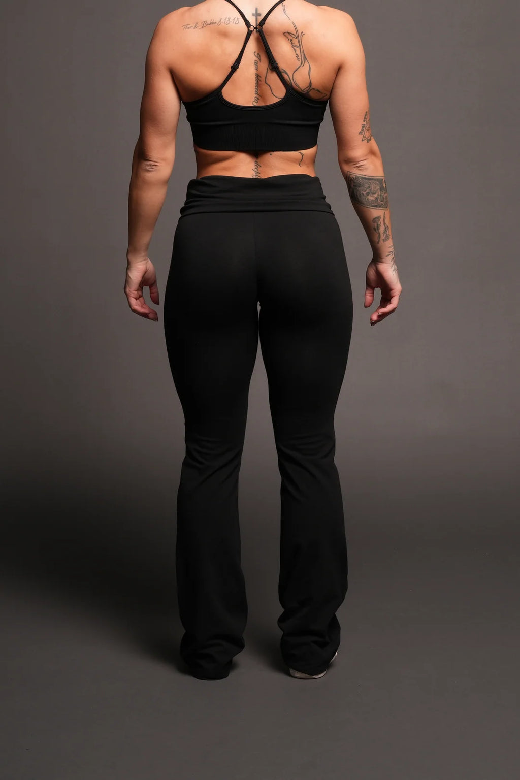 DUAL ROMY FOLDOVER PANTS IN BLACK