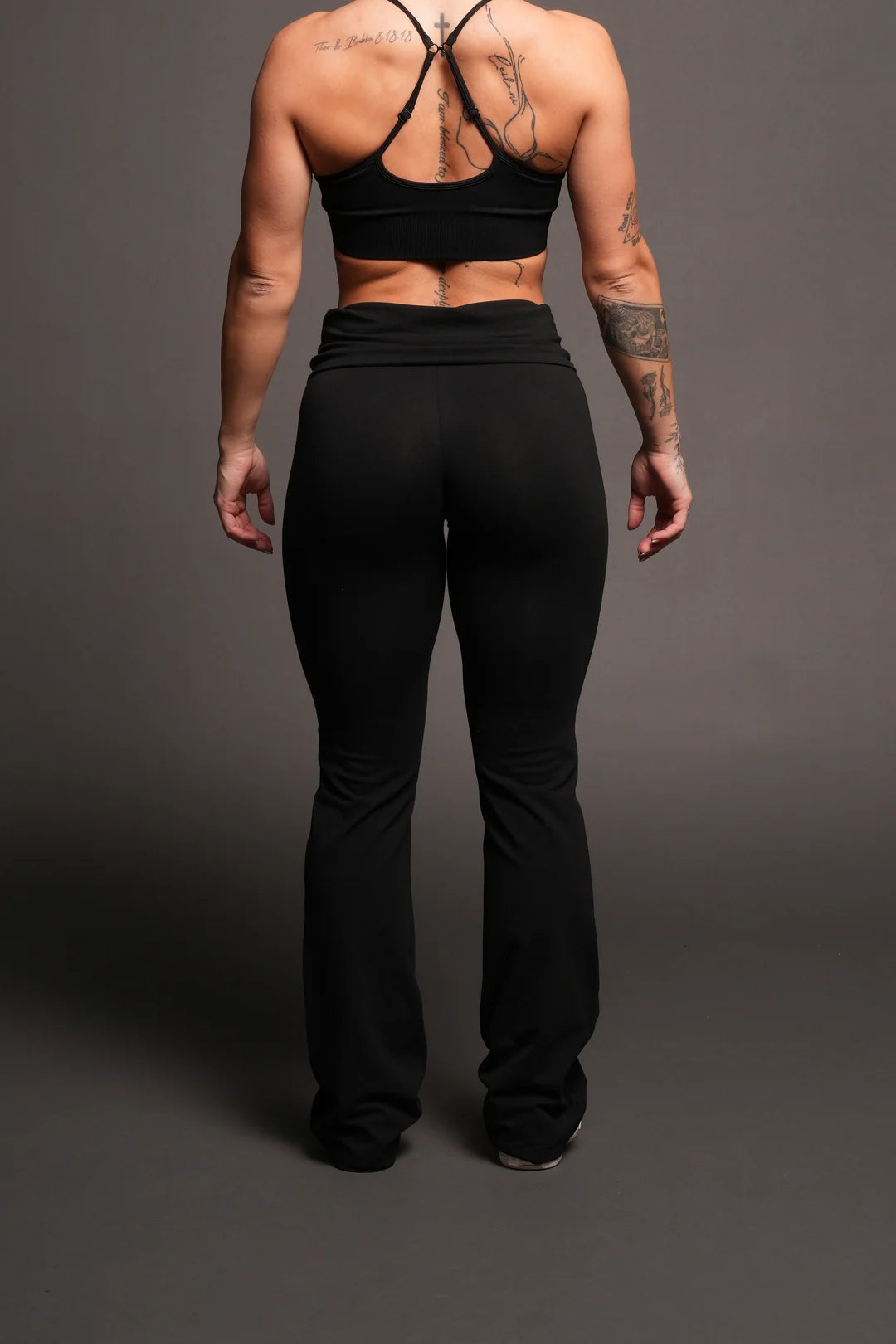 DUAL ROMY FOLDOVER PANTS IN BLACK