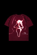 RED CHAOS "SBS" AMERICAN CLASSIC OVERSIZED TEE IN OXBLOOD