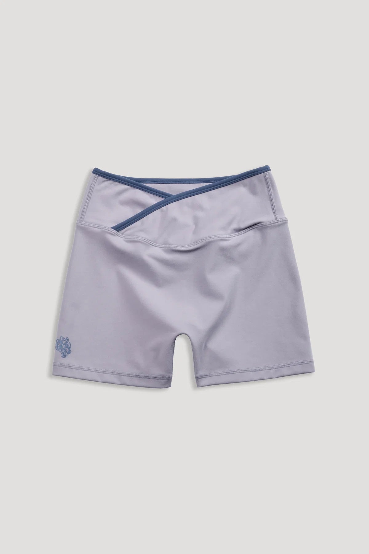 WOLF CONTRAST "PEARL" ENERGY SHORTS IN SPORTS GRAY/WASHED DENIM