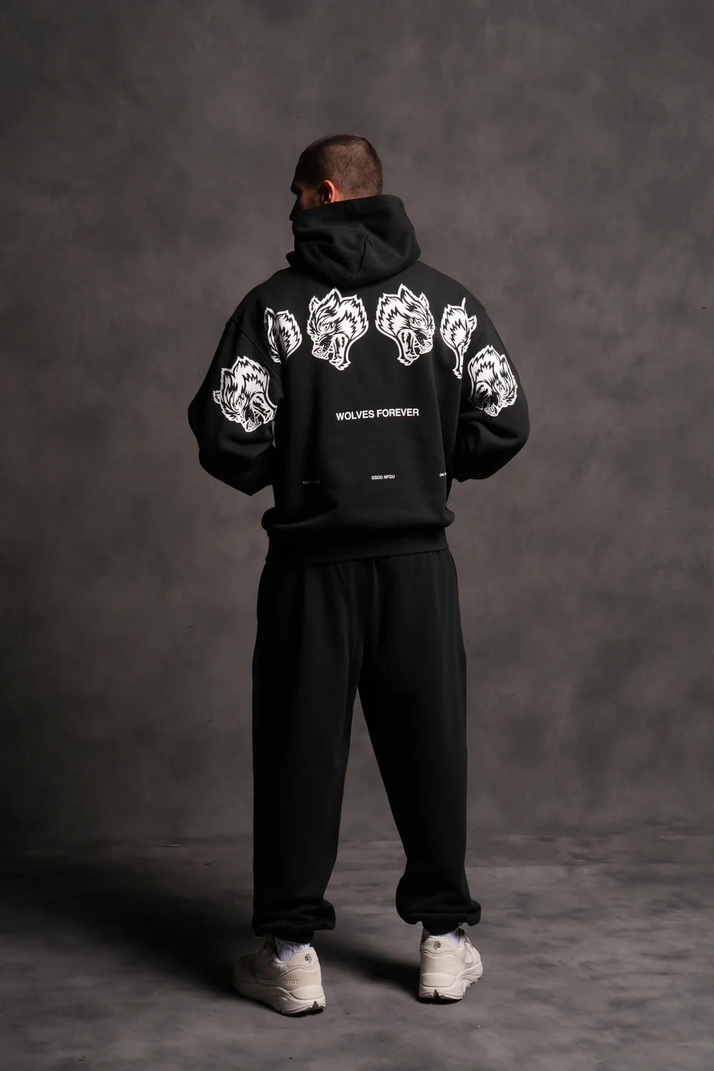WOLVES HAVE YOUR BACK "PIERCE" HOODIE IN BLACK