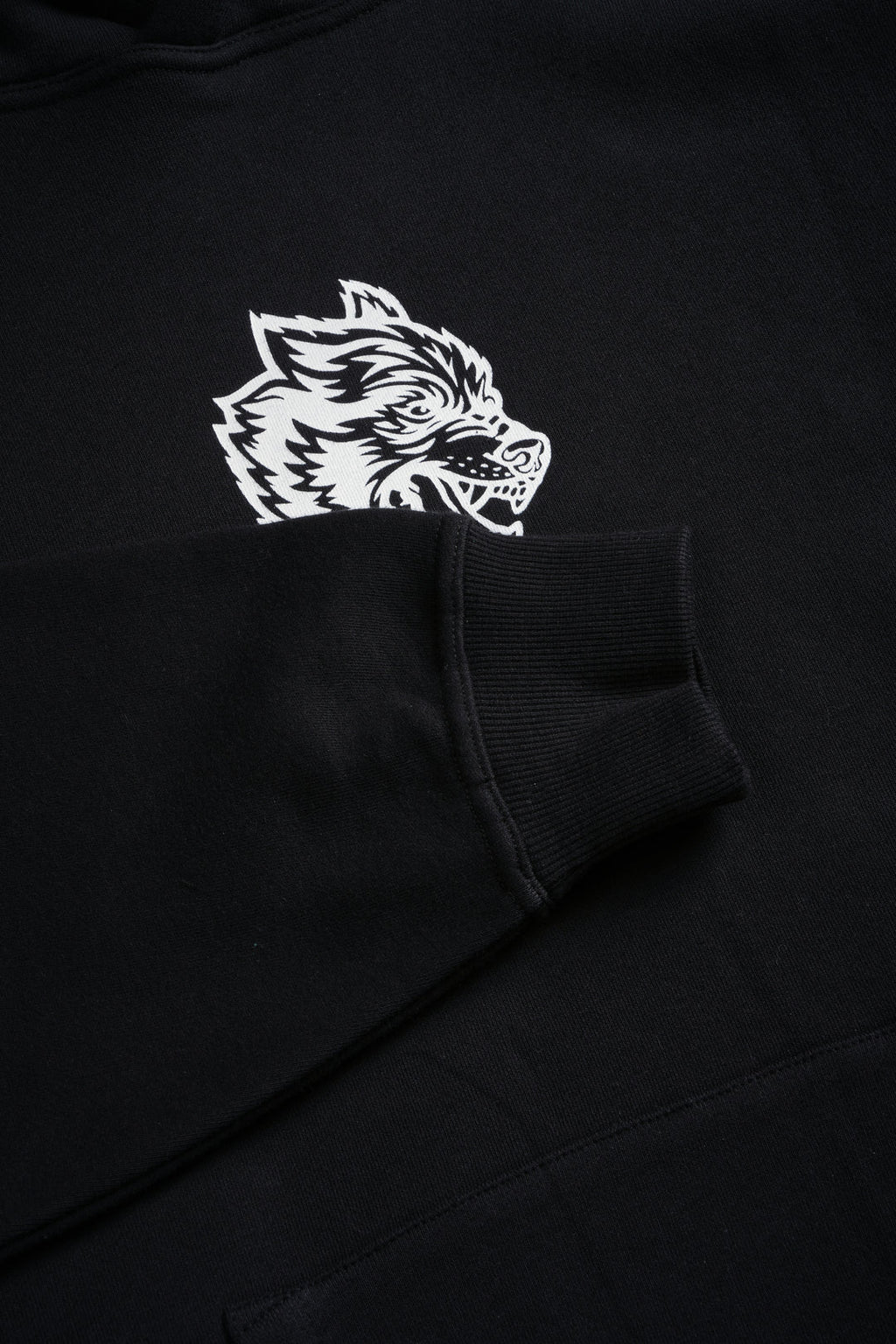WOLVES HAVE YOUR BACK "PIERCE" HOODIE IN BLACK