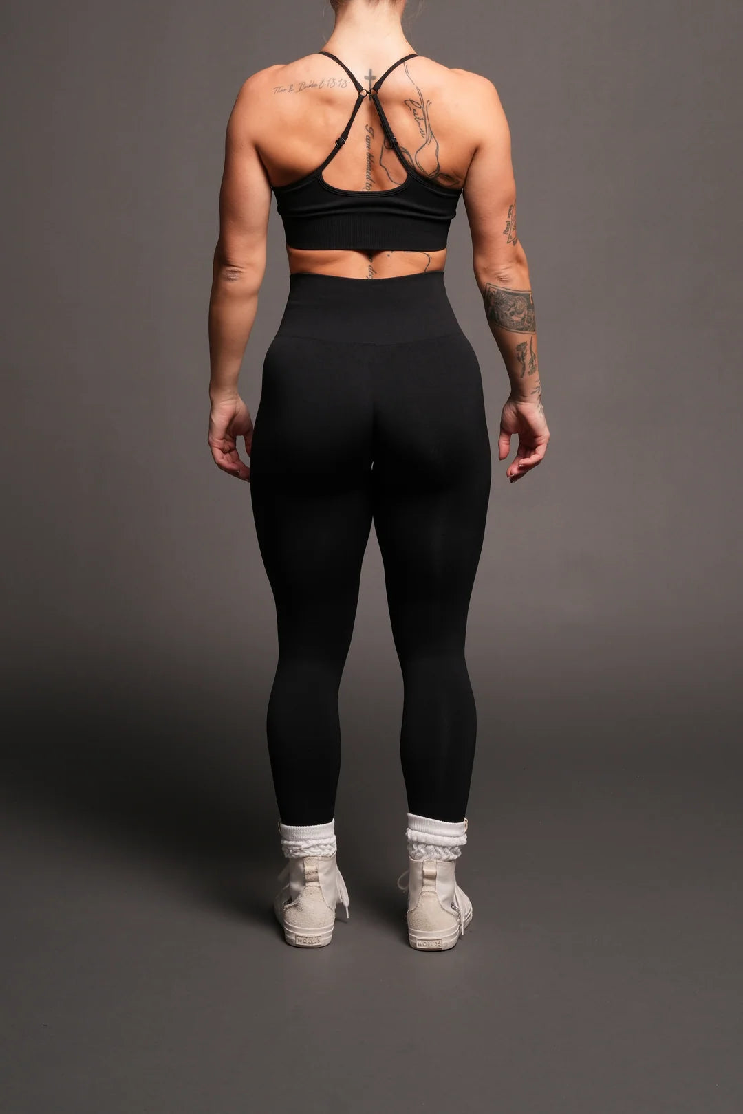 DUAL EVERSON SEAMLESS LEGGINGS IN BLACK