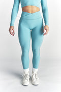 WOLF "PEARL" ENERGY LEGGINGS IN DUSTY TURQUOISE