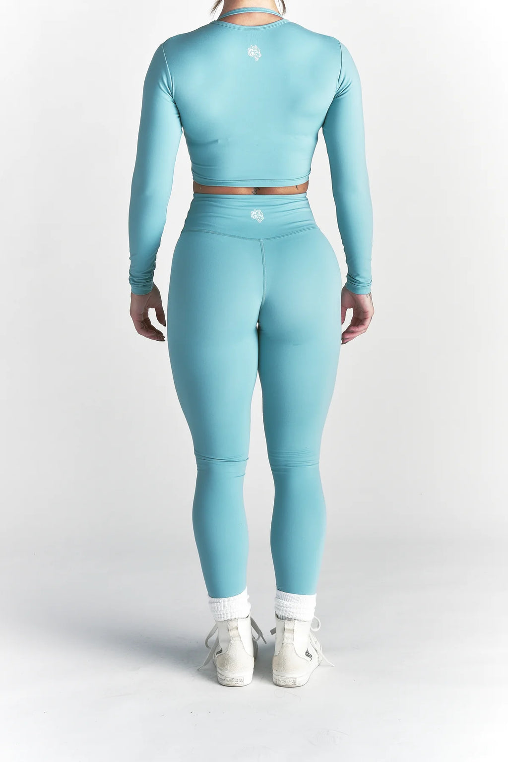 WOLF "PEARL" ENERGY LEGGINGS IN DUSTY TURQUOISE