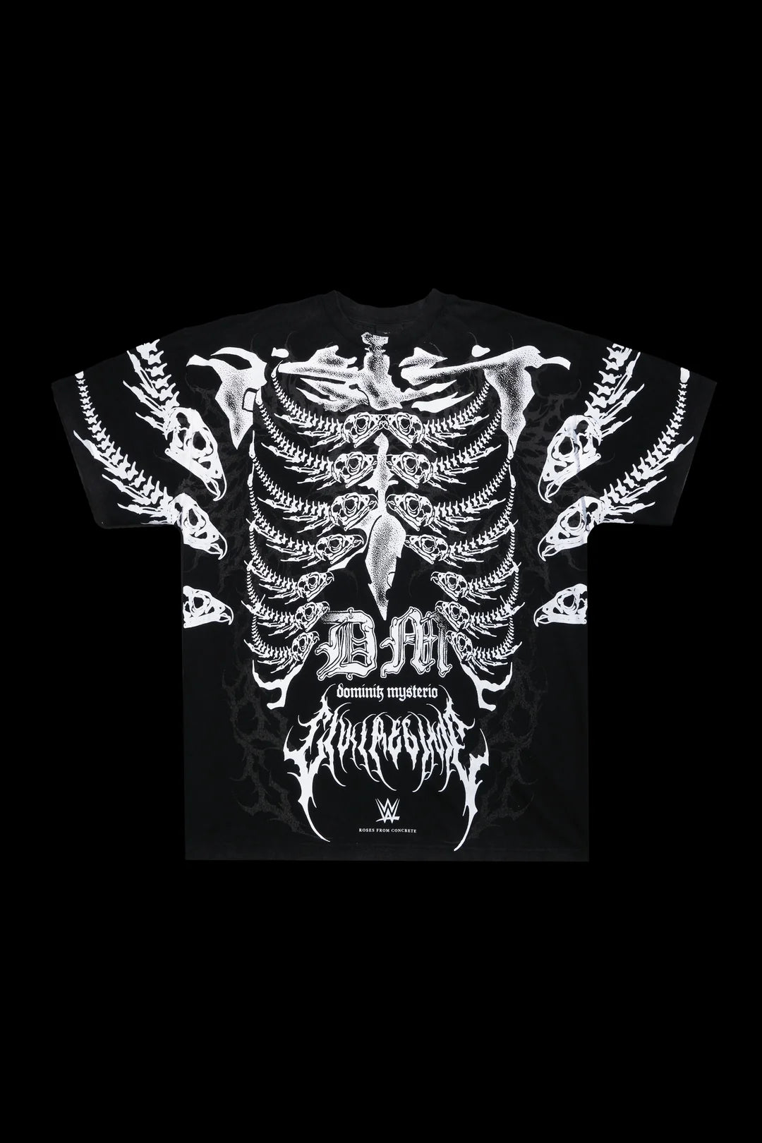 BONES OF BETRAYAL AMERICAN CLASSIC OVERSIZED TEE IN VINTAGE BLACK