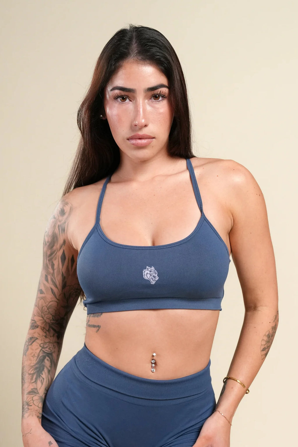 WOLF "LAYLA" SOFT SEAMLESS BRA IN WASHED DENIM