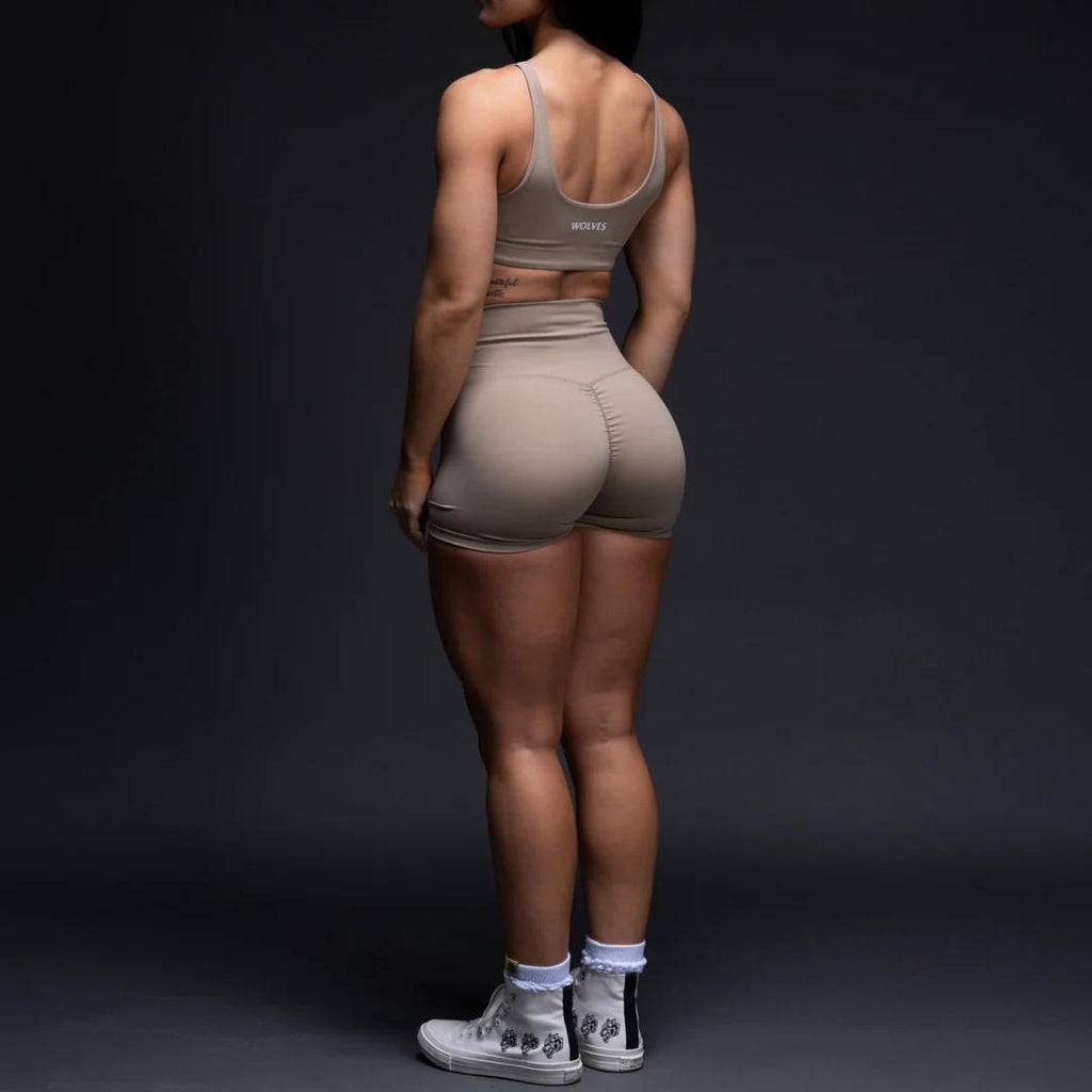 LOYALTY V3 "ENERGY" PUMP SHORTS IN TAUPE