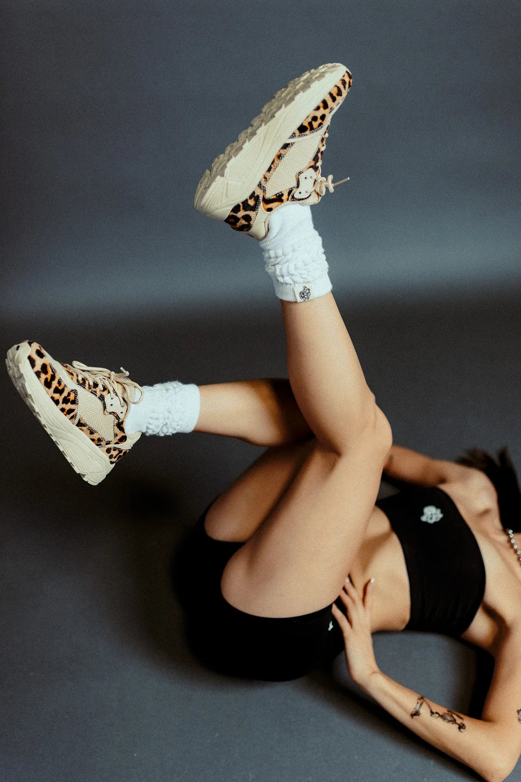 RUN-1 SHOES IN CLAY LEOPARD/CREAM