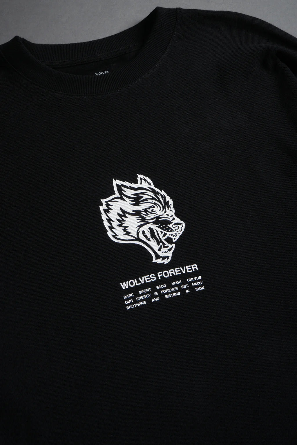 WOLVES HAVE YOUR BACK "PREMIUM" OVERSIZED TEE IN BLACK