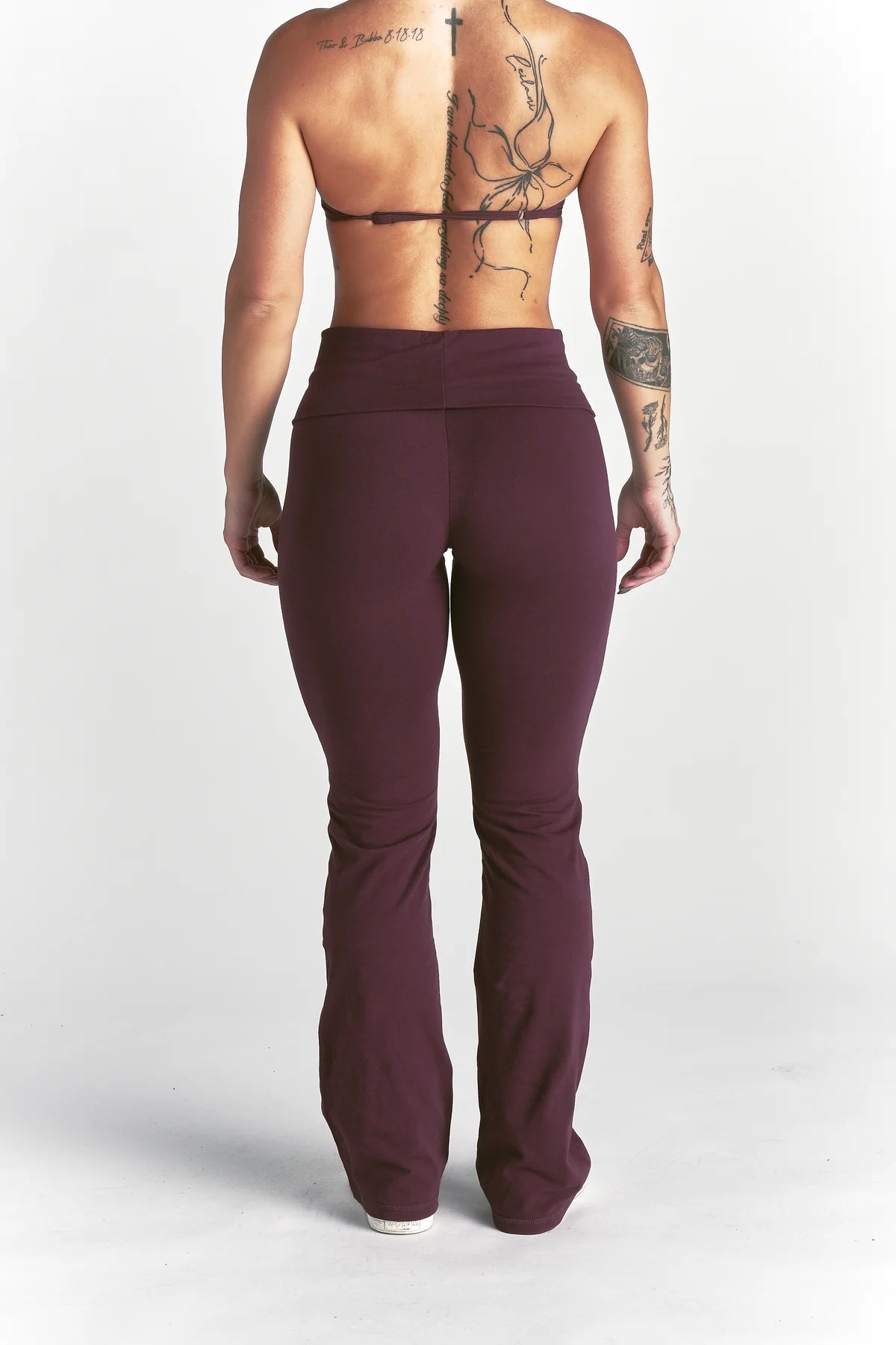 CURSIVE WOLVES "ROMY" FOLDOVER PANTS IN FIG
