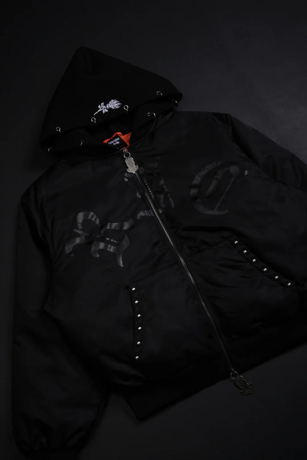HAZE CONCRETE BOMBER JACKET IN BLACK/BLACK