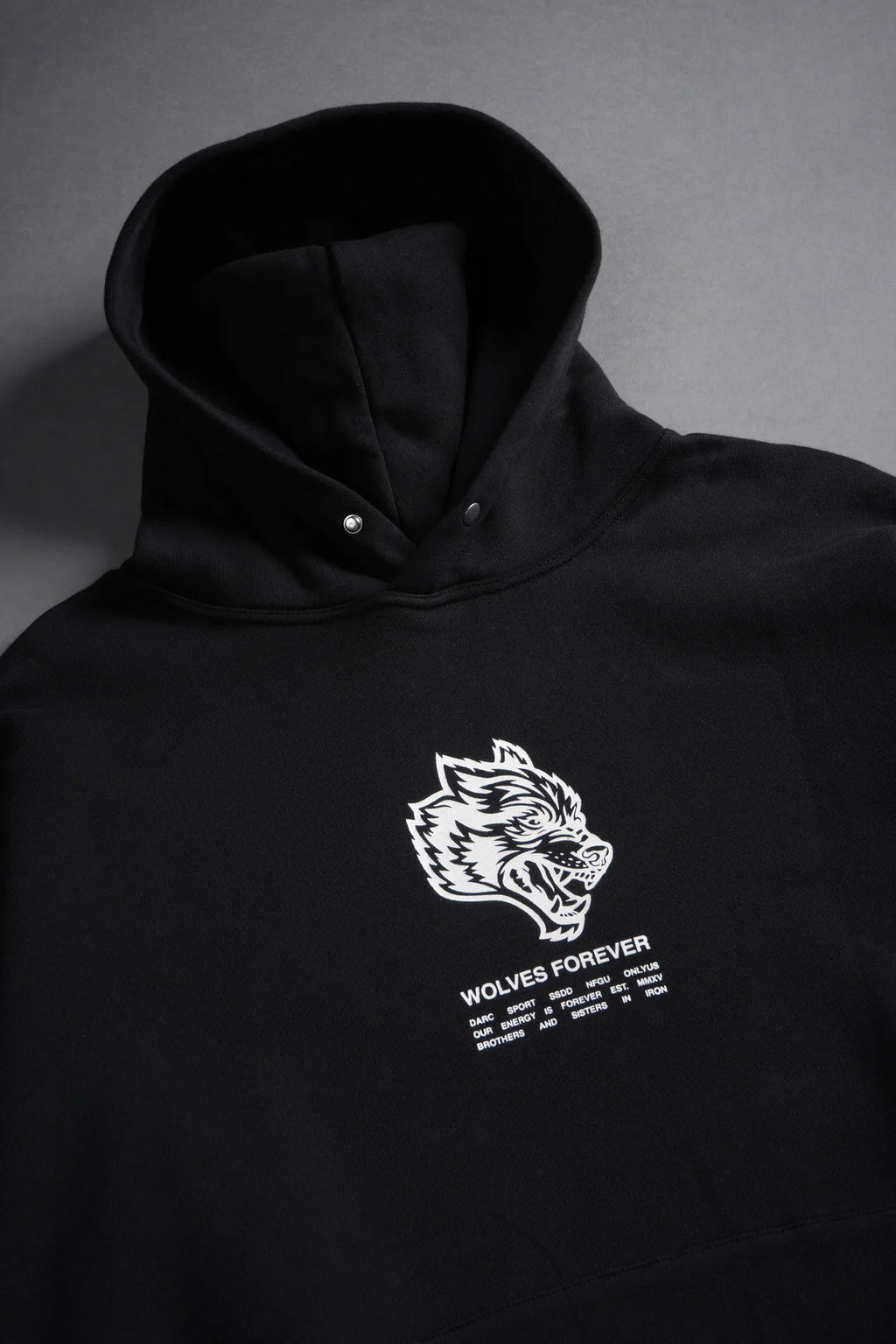 WOLVES HAVE YOUR BACK "PIERCE" HOODIE IN BLACK