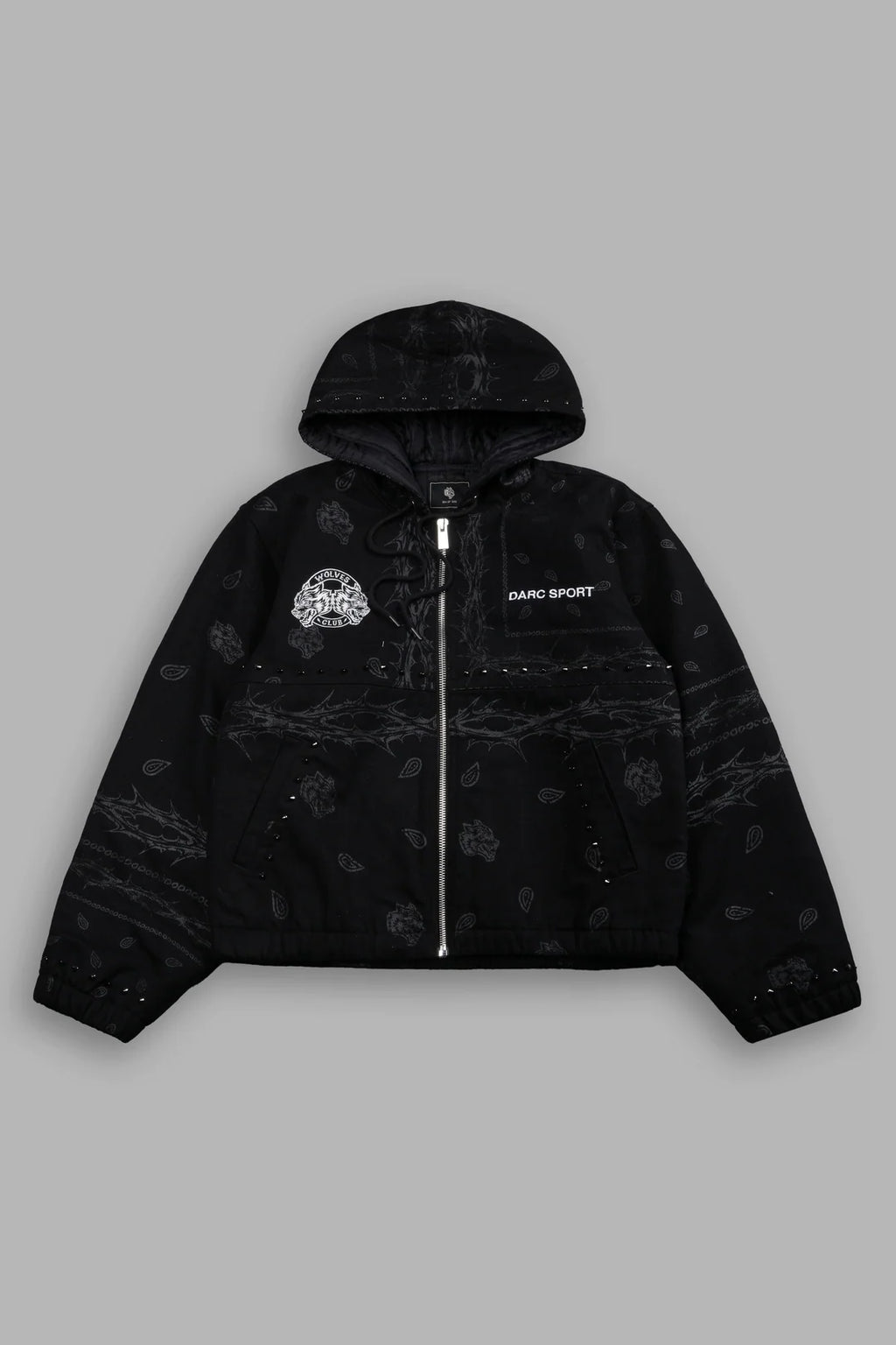 DARC SPORT WOLVES CLUB CALAWAY JACKET IN BLACK THORN PAISLEY