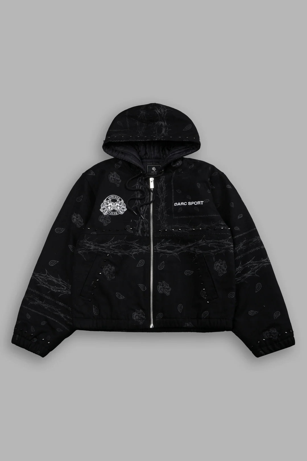 DARC SPORT WOLVES CLUB CALAWAY JACKET IN BLACK THORN PAISLEY