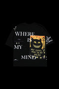 WHERE IS MY MIND 199X OVERSIZED TEE IN BLACK