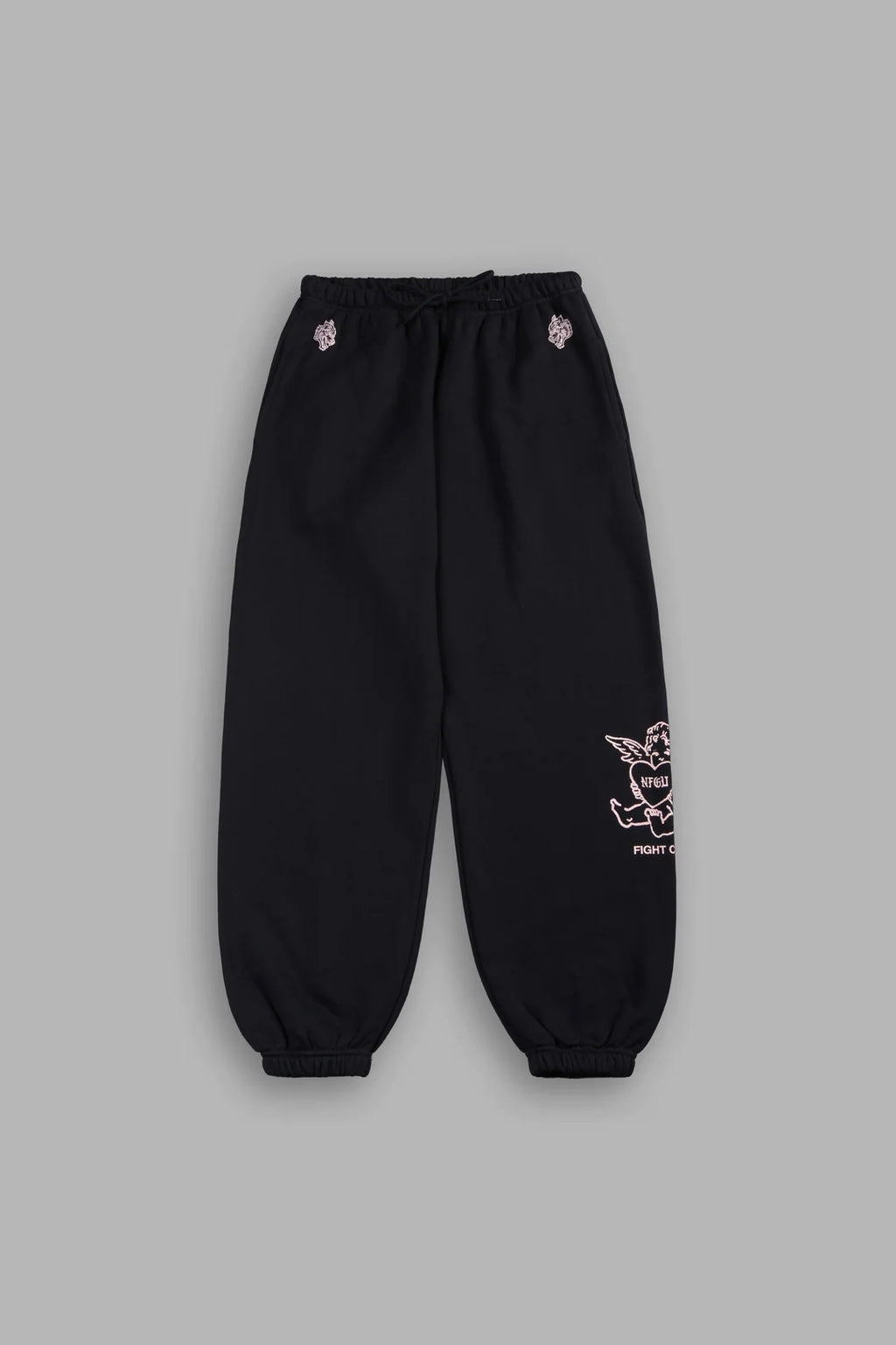 CHERUB F CANCER LIGHTWEIGHT LOUNGER SWEAT PANTS IN BLACK