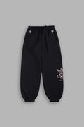 CHERUB F CANCER LIGHTWEIGHT LOUNGER SWEAT PANTS IN BLACK