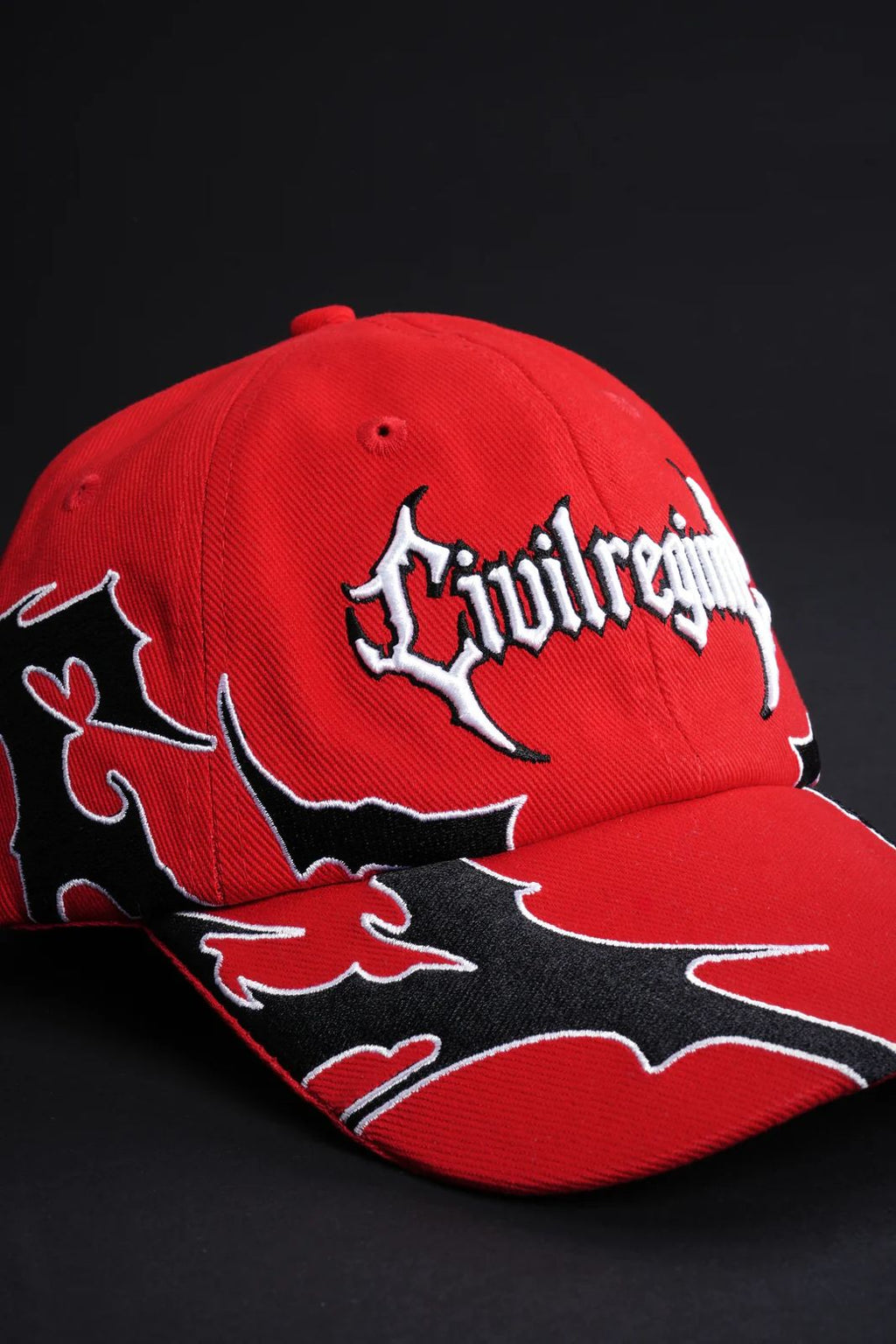 CIVIL CHAOS DAD HAT IN RED