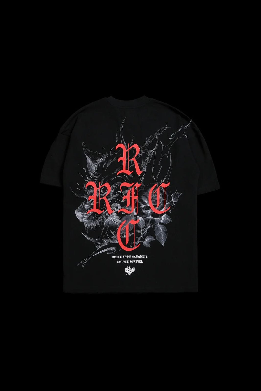 WOLF FROM CONCRETE AMERICAN CLASSIC OVERSIZED TEE IN BLACK