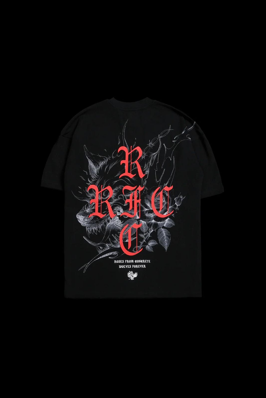 WOLF FROM CONCRETE AMERICAN CLASSIC OVERSIZED TEE IN BLACK