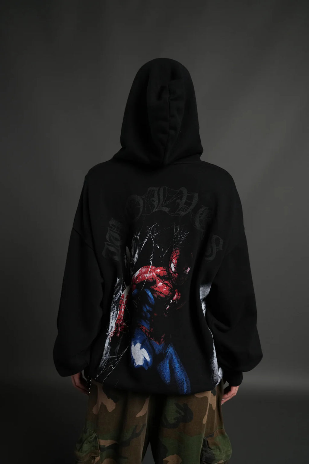 WEBS AND SHADOWS "PIERCE" HOODIE IN BLACK