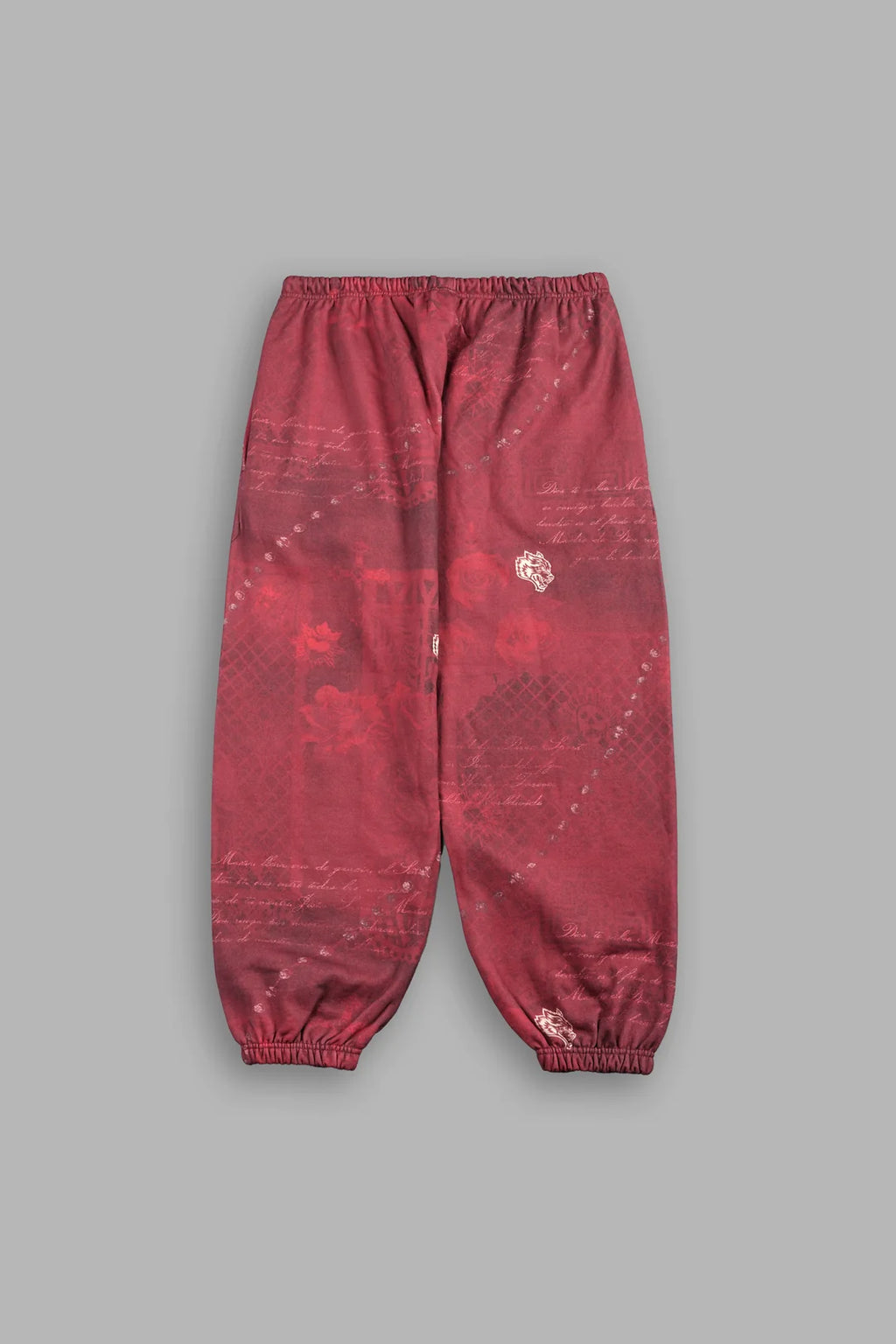 WOLVES PYRAMID LIGHTWEIGHT LOUNGER SWEAT PANTS IN ROSAS DE SANGRE