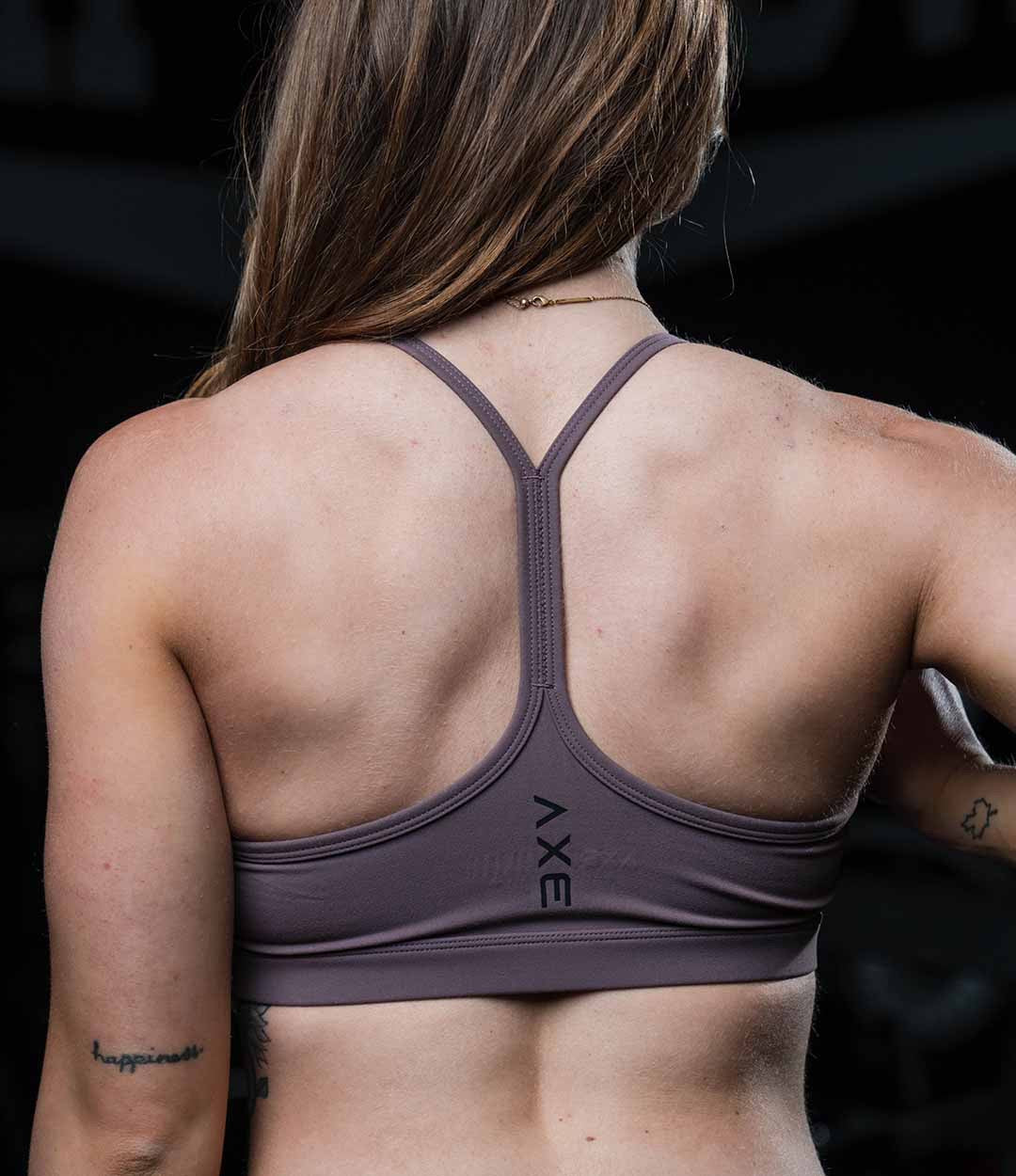 AXE MAUVE V-NECK SPORTS BRA