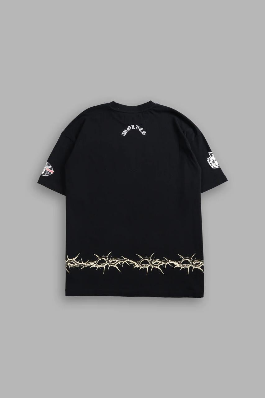 DRIP HESH “PREMIUM” OVERSIZED TEE IN BLACK/WHITE