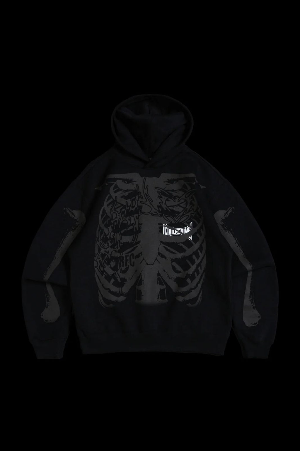THEY LAUGHED CHAOS HOODIE IN BLACK