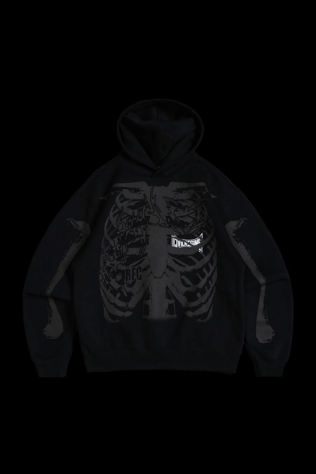 THEY LAUGHED CHAOS HOODIE IN BLACK