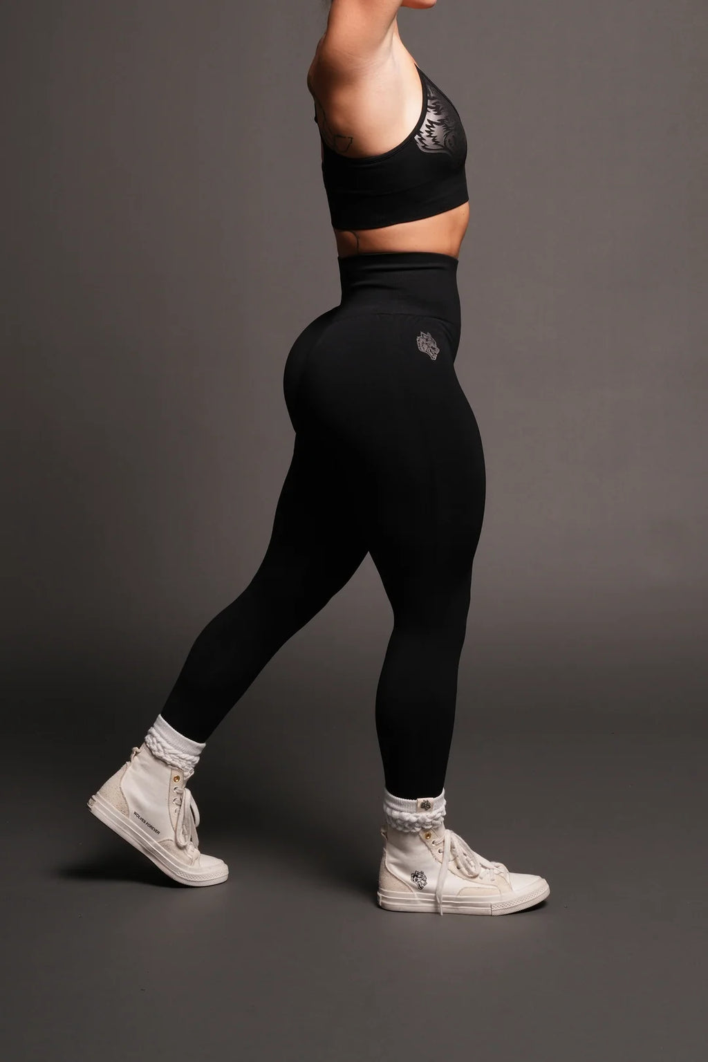 DUAL EVERSON SEAMLESS LEGGINGS IN BLACK