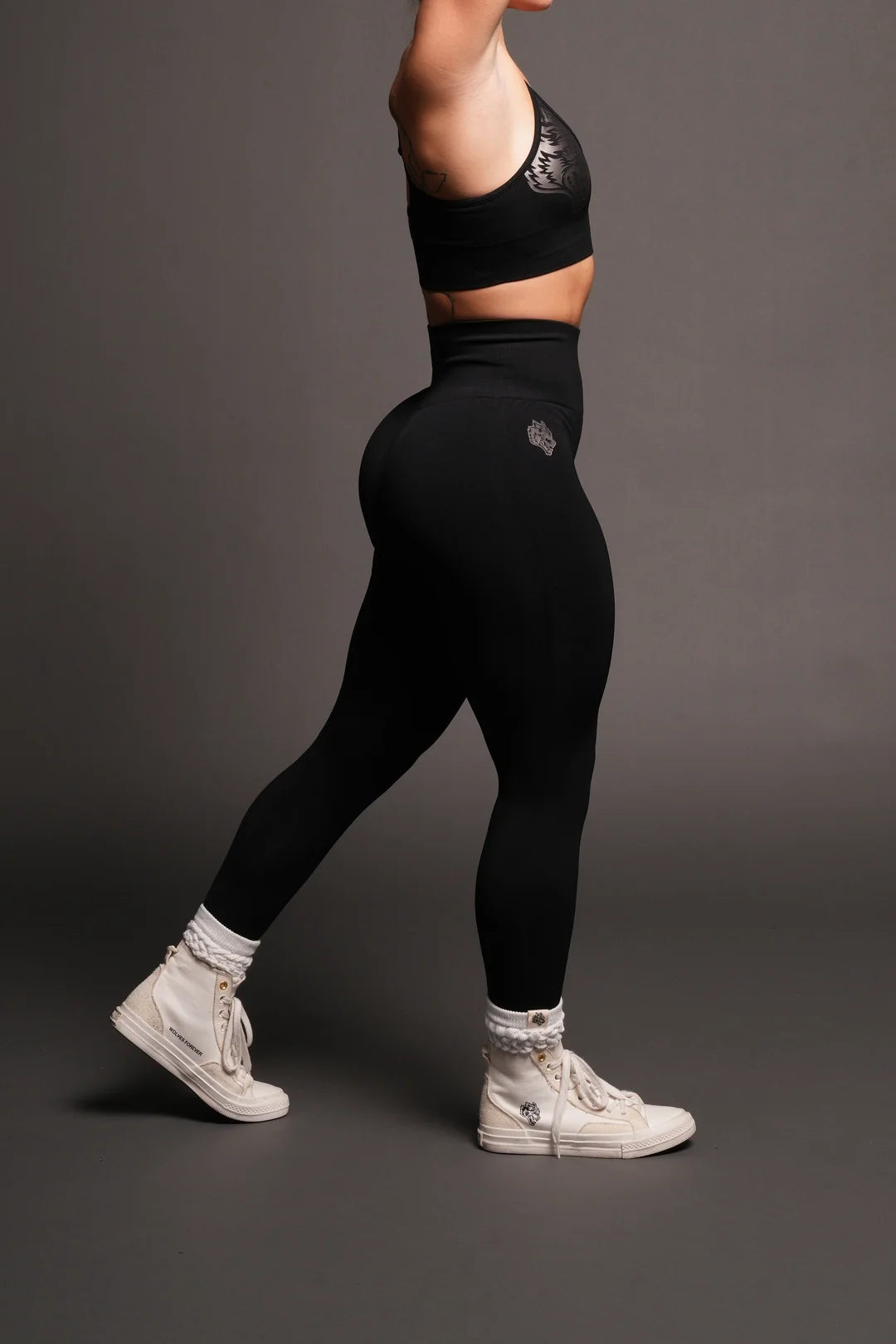 DUAL EVERSON SEAMLESS LEGGINGS IN BLACK
