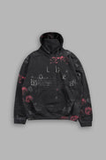 WOLVES PYRAMID PIERCE HOODIE IN ROSAS DEL CORAZON